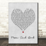 Alice Kristiansen Moon And Back Grey Heart Song Lyric Quote Print