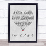 Alice Kristiansen Moon And Back Grey Heart Song Lyric Quote Print