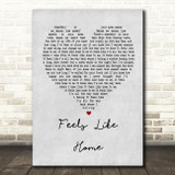Chantal Kreviazuk Feels Like Home Grey Heart Song Lyric Quote Print