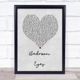 Natty Bedroom Eyes Grey Heart Song Lyric Quote Print