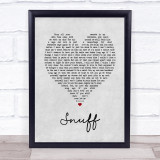 Slipknot Snuff Grey Heart Song Lyric Quote Print