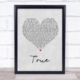 Spandau Ballet True Grey Heart Song Lyric Quote Print