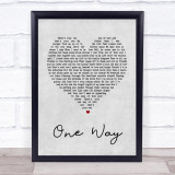 The Levellers One Way Grey Heart Song Lyric Quote Print