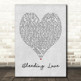 Bleeding Love Leona Lewis Grey Heart Song Lyric Quote Print