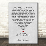 Let There Be Love Nat King Cole Grey Heart Song Lyric Quote Print