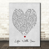 Life With You The Proclaimers Grey Heart Song Lyric Quote Print
