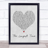 Billy Joel The Longest Time Grey Heart Song Lyric Quote Print