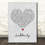 Billy Ocean Suddenly Grey Heart Song Lyric Quote Print