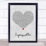 Daniel Merriweather Impossible Grey Heart Song Lyric Quote Print