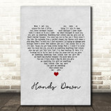 Dashboard Confessional Hands Down Grey Heart Song Lyric Quote Print