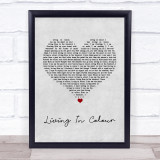 Frightened Rabbit Living In Colour Grey Heart Song Lyric Quote Print