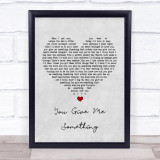 Jamiroquai You Give Me Something Grey Heart Song Lyric Quote Print