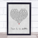 Jim Croce Time In A Bottle Grey Heart Song Lyric Quote Print