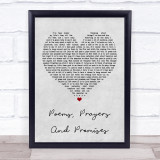 John Denver Poems, Prayers And Promises Grey Heart Song Lyric Quote Print