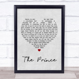 Madness The Prince Grey Heart Song Lyric Quote Print