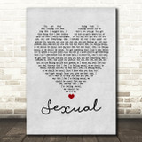 NEIKED Sexual Grey Heart Song Lyric Quote Print