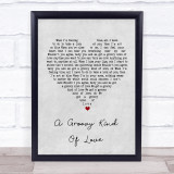 Phil Collins A Groovy Kind Of Love Grey Heart Song Lyric Quote Print