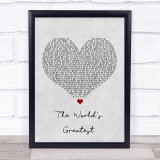 R Kelly The World's Greatest Grey Heart Song Lyric Quote Print