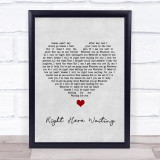 Richard Marx Right Here Waiting Grey Heart Song Lyric Quote Print