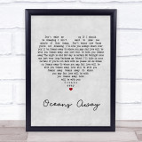 Roger Daltrey Oceans Away Grey Heart Song Lyric Quote Print