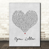 The Amity Affliction Open Letter Grey Heart Song Lyric Quote Print