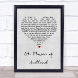 The Corries The Flower Of Scotland Grey Heart Song Lyric Quote Print