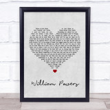 The Maccabees William Powers Grey Heart Song Lyric Quote Print