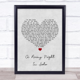 The Pogues A Rainy Night In Soho Grey Heart Song Lyric Quote Print