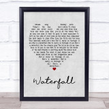 The Stone Roses Waterfall Grey Heart Song Lyric Quote Print