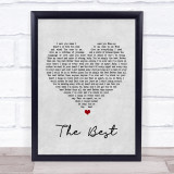 Tina Turner The Best Grey Heart Song Lyric Quote Print