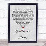 U2 Electrical Storm Grey Heart Song Lyric Quote Print