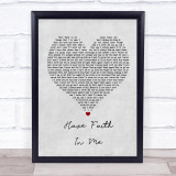 A Day To Remember Have Faith In Me Grey Heart Quote Song Lyric Print