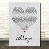 Cam Village Grey Heart Quote Song Lyric Print