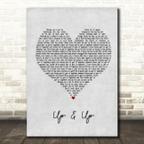 Coldplay Up&Up Grey Heart Quote Song Lyric Print