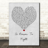 Disturbed A Reason To Fight Grey Heart Quote Song Lyric Print