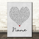 Goo Goo Dolls Name Grey Heart Quote Song Lyric Print