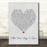 Hillsong Worship Who You Say I Am Grey Heart Quote Song Lyric Print