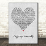 Idina Menzel Defying Gravity Grey Heart Quote Song Lyric Print