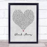 Jay Allen Blank Stares Grey Heart Quote Song Lyric Print