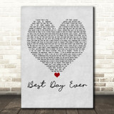 Mac Miller Best Day Ever Grey Heart Quote Song Lyric Print