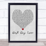 Mac Miller Best Day Ever Grey Heart Quote Song Lyric Print