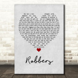 The 1975 Robbers Grey Heart Quote Song Lyric Print