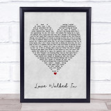 Thunder Love Walked In Grey Heart Quote Song Lyric Print