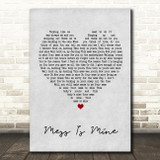 Vance Joy Mess Is Mine Grey Heart Quote Song Lyric Print