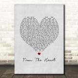 Another Level From The Heart Grey Heart Song Lyric Print