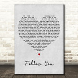 Bring Me The Horizon Follow You Grey Heart Song Lyric Print