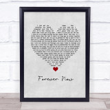 Michael Buble Forever Now Grey Heart Song Lyric Print