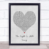 Nicki Minaj The Night Is Still Young Grey Heart Song Lyric Print