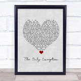Paramore The Only Exception Grey Heart Song Lyric Print