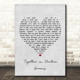 Philip Oakey & Giorgio Moroder Together in Electric Dreams Grey Heart Song Lyric Print